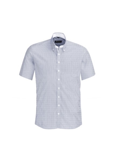 Picture of Boulevard by Biz Corporates Mens Fifth Avenue Shirt Short Sleeve Cotton Polyester Elastane